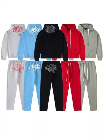 Cross-Border Dropshipping Synaword American-Style Sweatshirt Hoodie Sweatpants Hip-Hop Unisex Trendy Couple Casual Set Syna