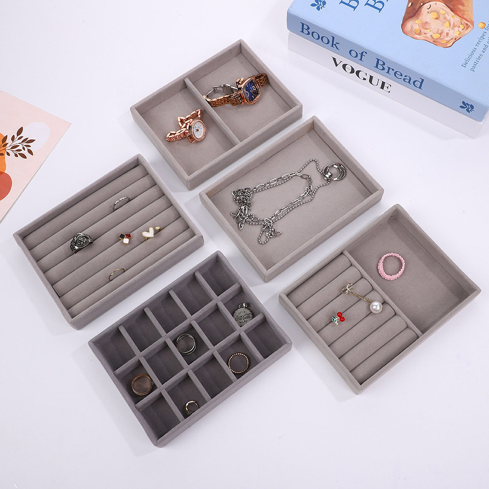 Best-Selling Bracelet Jewelry Box Velvet Ring Box Decorative Display Tray Drawer-Type Compartmentalized Jewelry Storage Box