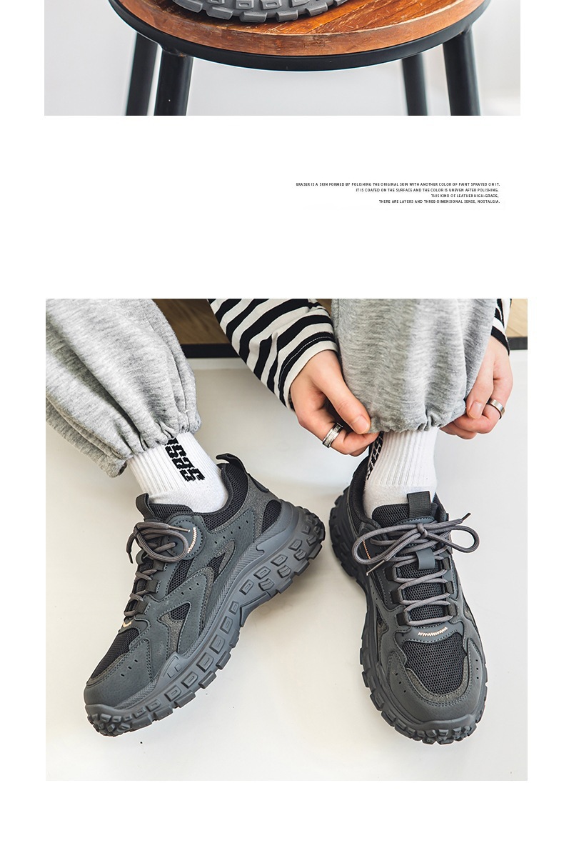 Autumn Men's Shoes, Sports and Leisure Dad Trendy Shoes, Versatile Work and Construction Site Non-Slip Wear-Resistant Tire-Soled Labor Protection Shoes 3 O1CN01QeCNBK1fAw5PSuAUd !!2216819813967 0 cib