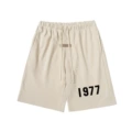 2209 apricot letter flocked shorts
