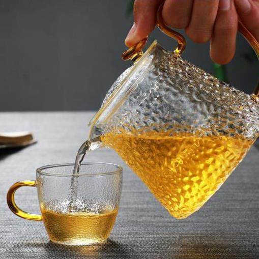 Hammer High Borosilicate Glass Hammer Pot with Filtering Teapot Household Electric Ceramic Stove Pu'er Tea Flower Teapot