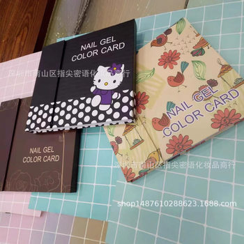 Nail salon supplies nail mosaic color card book 120 color nail polish glue color nail sheet display natural color plate book