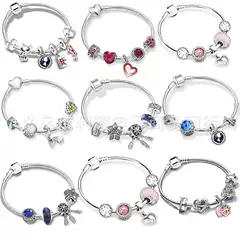 Pandora Beaded European and American DIY Bracelet Fantasy Rainbow Bracelet Joker Set to Send Girlfriend Factory Spot