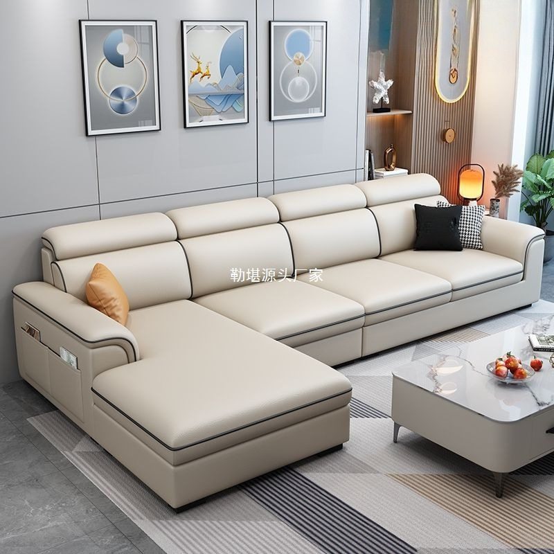 欧式客厅布艺沙发小户型简约现代免洗科技猫抓布整装组合家具