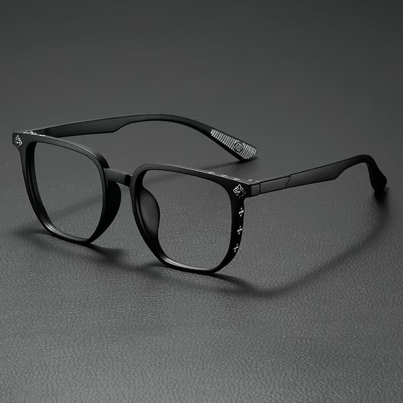 New Style Crowe Family Retro Ultra-Light Anti-Blue Light Glasses Frame Hong Kong Style Unisex Retro Literary Anti-Blue Light Glasses