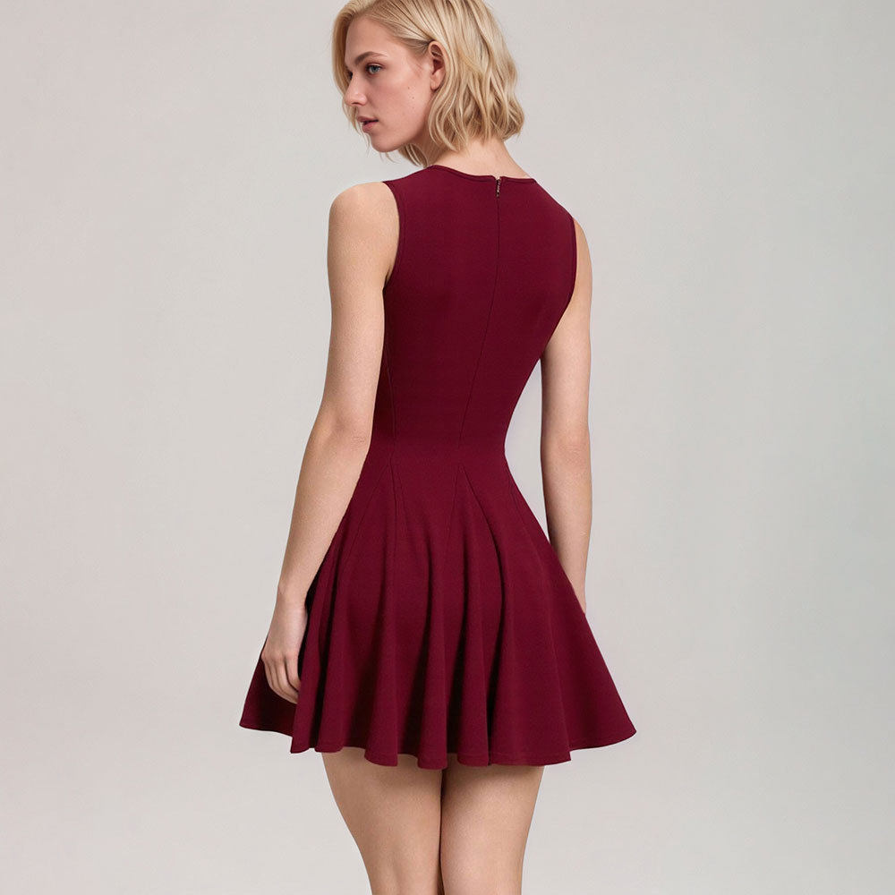 Summer Womens Dress Slim Fit Waist Defining Bow Detail Sleeveless Elegant Style Perfect for Parties or Casual