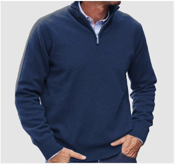 2025爆款独立站速卖通亚马逊欧美长袖羊绒衣男式打底衫秋冬 现货