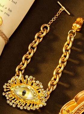 中古vintage项链欧美恶魔之眼复古文艺时尚现实主义轻奢手链套装