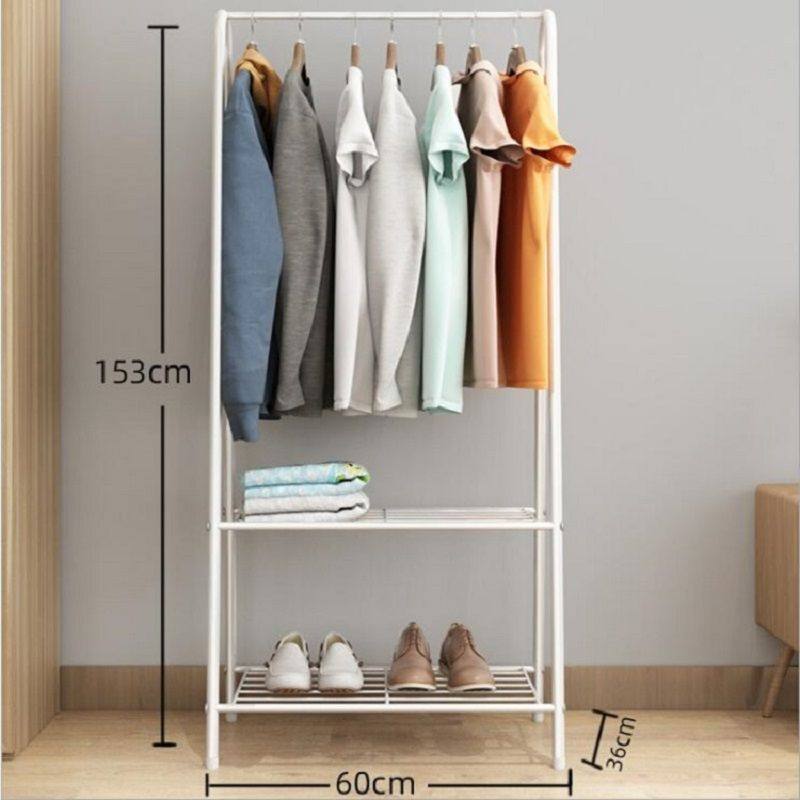 Bedroom Coat Rack Floor-Standing Vertical Clothes Rack European-Style Simple Foyer Clothes Rack Creative Iron Clothes Rack Hanging Bag Rack
