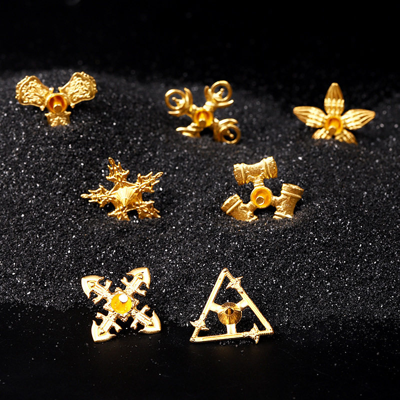 Finger gyro wholesale new metal fingertip alloy rotating elementary school children hand-turning toys hand-pinch puzzle