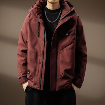 High-End Outdoor Assault down Jacket Men's Jacket Autumn and Winter New Hooded Warm Workwear White Duck down Workwear down