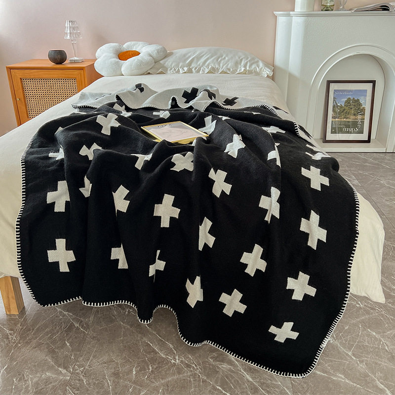 2024 new leisure office blanket sofa blanket plus pattern nap blanket shawl blanket ins blanket wholesale