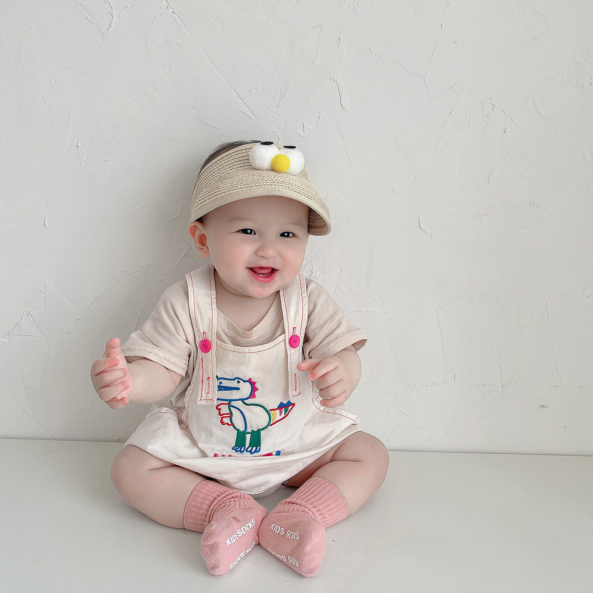 2024 Baby Clothes Summer Overalls Romper Short-Sleeve Outdoor Crawling Outfit Newborn Summer Korean Style Children's Clothing