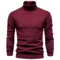 high collar wine red