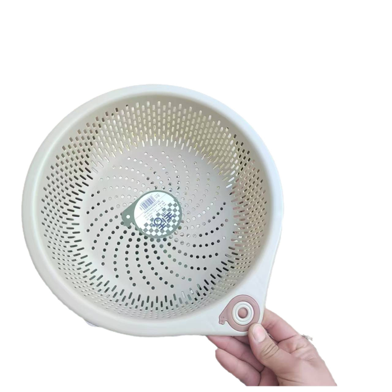 Round Plastic Draining Basket Storage Vegetable Basket Household Thickened Multi-use Washing Vegetable Sieve Bowl Chopsticks Fruit Draining Basket Wholesale