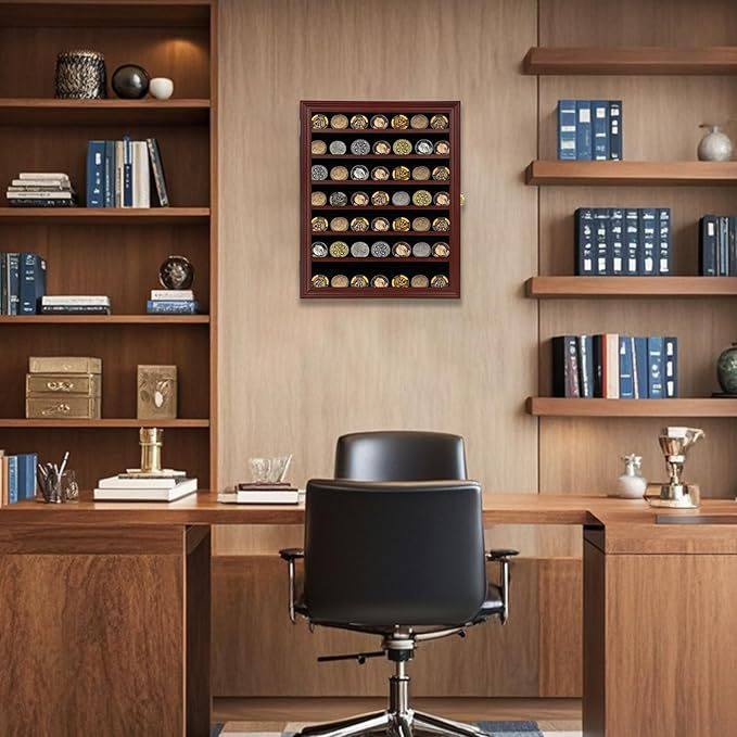 Cross-Border Wooden Coin Badge Display Frame Medal Storage Storage Box Military Challenge Coin Photo Frame Factory Direct Delivery