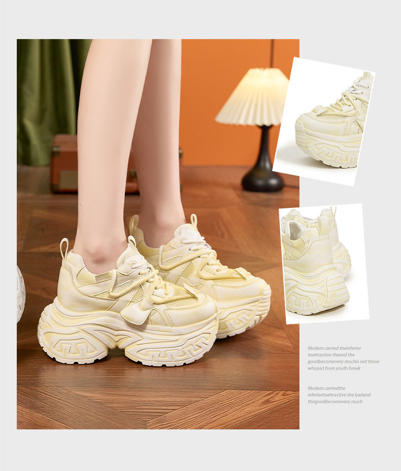 Giày cao gót nữ đế xuồng platform gót dày 8cm mũi tròn quai hậu — Bạc, Vàng nhạt, Anh đào chi tiết 3