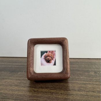 Mini6*6 North American Black Walnut Solid Wood Mortise and Tenon Photo Frame Solid Wood Creative Table