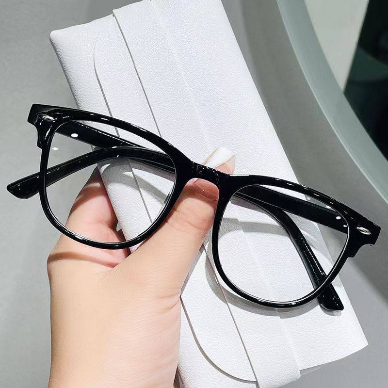 2025 New Anti-blue Glasses Frame Internet Popular Fashion Rice Nail Student Flat Mirror Korean Style Plain Glasses