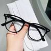 2025 New Anti-blue Glasses Frame Internet Popular Fashion Rice Nail Student Flat Mirror Korean Style Plain Glasses