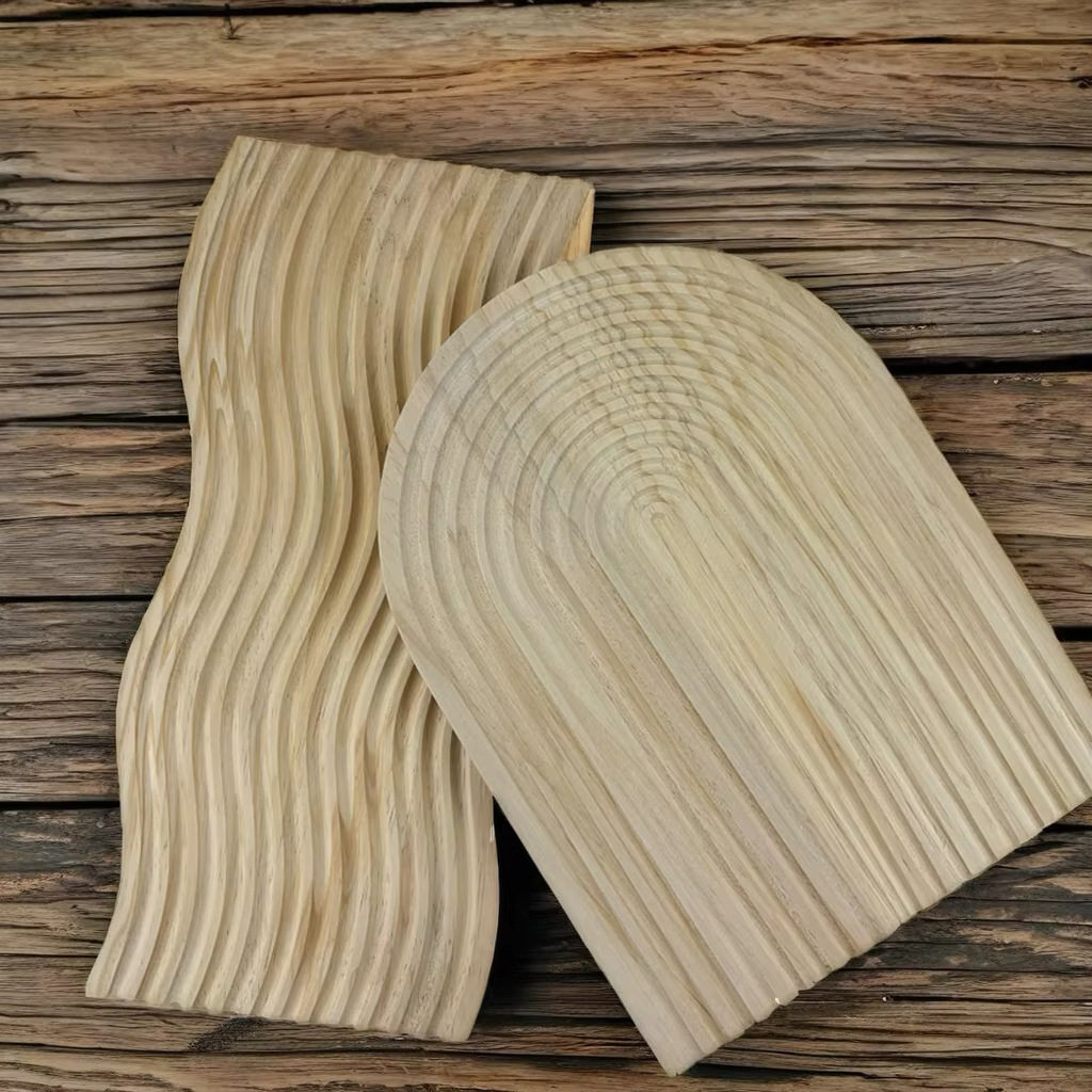 Water Ripple Black Solid Wood Tray for Home Use, Bread Board, Beech Wood Aromatherapy Storage Tray, Afternoon Tea Coffee Tray