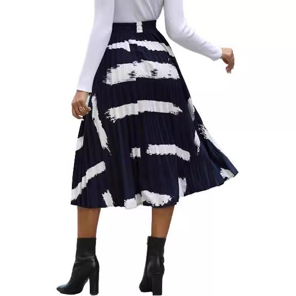 Casual A Line Skirt Irregular Print Trendy Design Womens Fashion Suitable for Daily Wear Wholesale Available