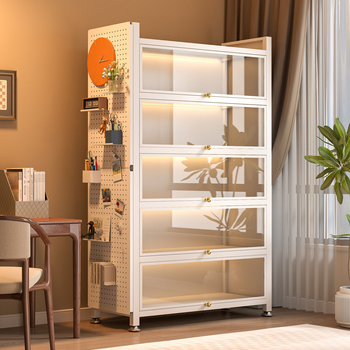 ไม้เนื้อแข็งเรียบง่ายโต๊ะกาแฟย้อนยุคระเบียงโต๊ะกลมเล็กโต๊ะรั...