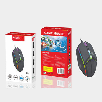 Factory direct neutral wired USB mouse Home Office business notebook colorful luminous wholesale plastic package