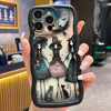 Suitable for Apple iPhone 16Promax Protective Case Black Cat Magic Girl Wavy Edge Anti-Fall Phone Case