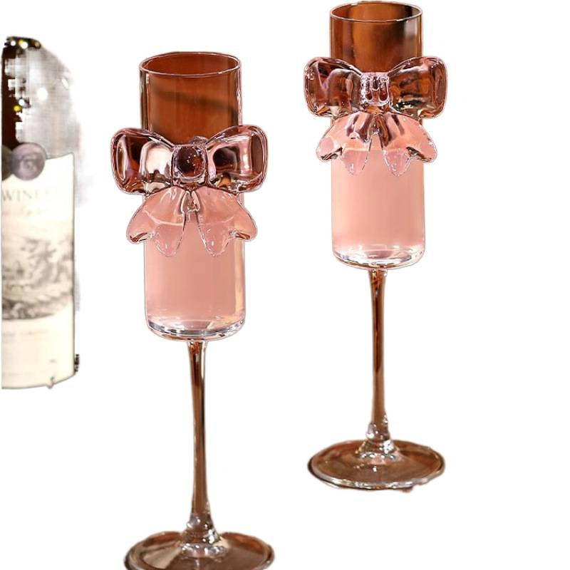 Good-Looking and Cute White Wine Glass, Juice Crystal Cup, Goblet, Cocktail Glass, Tipsy Butterfly Champagne Glass