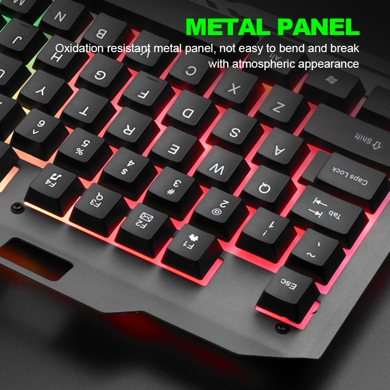 Li Magnesium T25 Mechanical Feel Keyboard E-sports Desktop Notebook Office Game Wired Metal Keyboard and Mouse Set
