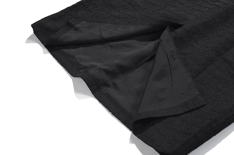 Đầm maxi nữ ren hoa thêu tay ngắn cổ tròn eo cao — Xanh chi tiết 18