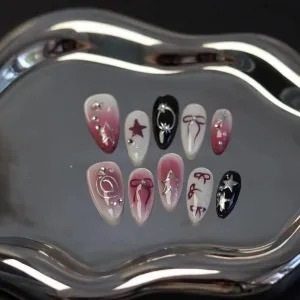 Purely Handmade Wearable Nails Export European and American Ins Style Nail Patches Manicure Patches Fake Nails Manicure Patches Cross-Border Style