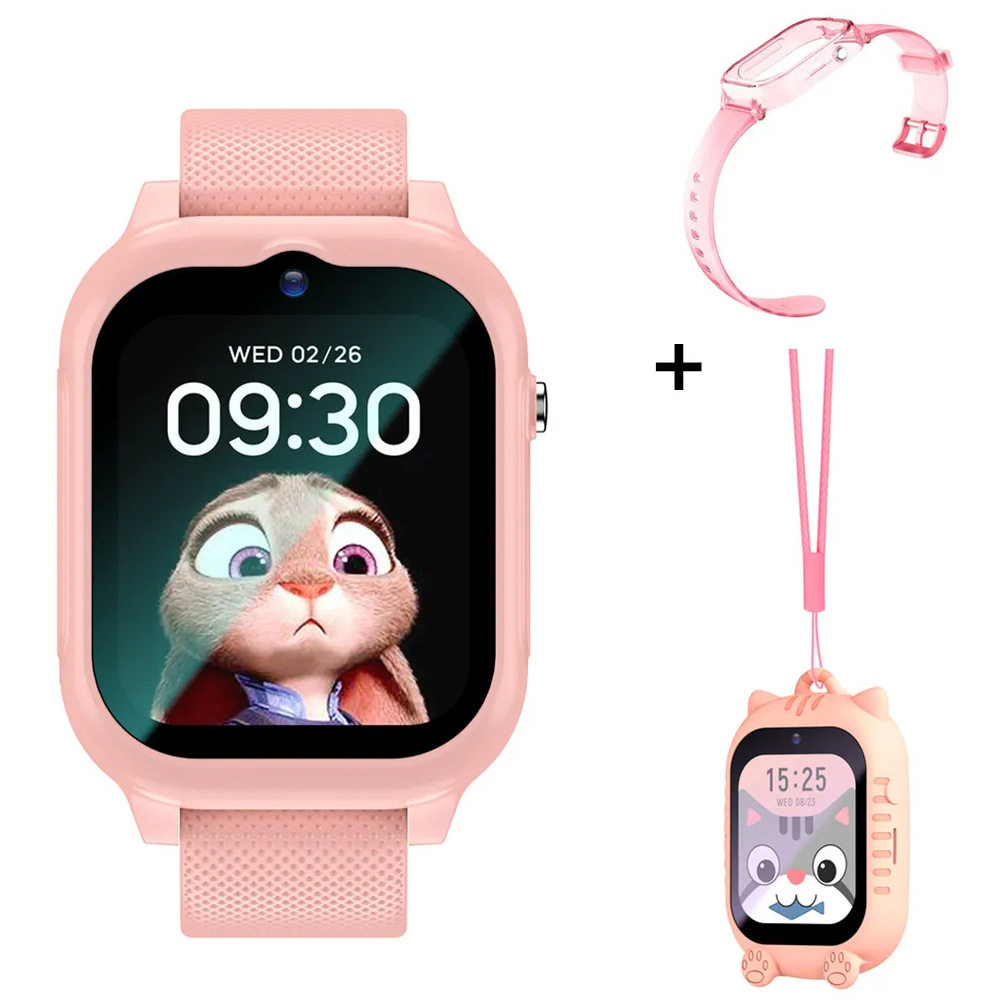 Cross-border foreign trade 4G children's telephone watch neck-hanging dual-use GPS positioning transparent dual-strap K26H