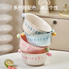 Double-Layer Vegetable Washing Basin Drain Basket Cute New Fruit Plate Home Living Room Coffee Table Fruit Basket Kitchen Washing Fruit Vegetable Basket