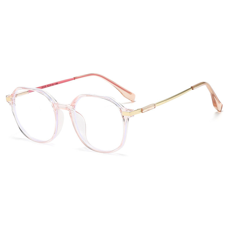 New Xiaohongshu Internet Celebrity Style Glasses Frame Trendy Korean Style Polygonal Anti-Blue Light Plain Women's Frame Glasses Flat Mirror