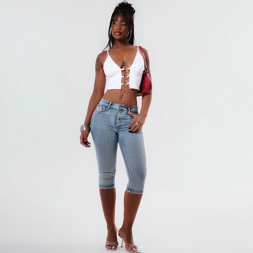Sexy Womens Crop Top Slim Fit Short Sleeve Lightweight Fabric Spring Summer Fashion Wholesale Available