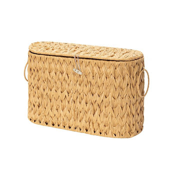 Customized Rectangular Storage Box Imitation Rattan Woven Storage Basket Simple Desktop Snack Miscellaneous Storage Basket Storage Basket