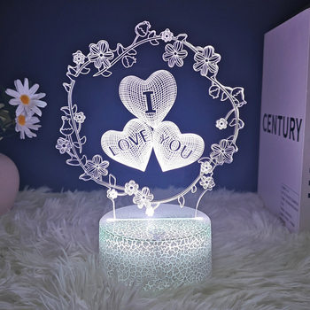 Cross-Border 3D Night Light Base Led Touch USB Charging Colorful Remote Control Small Atmosphere Kidsren's Lamp Touch Table Lamp