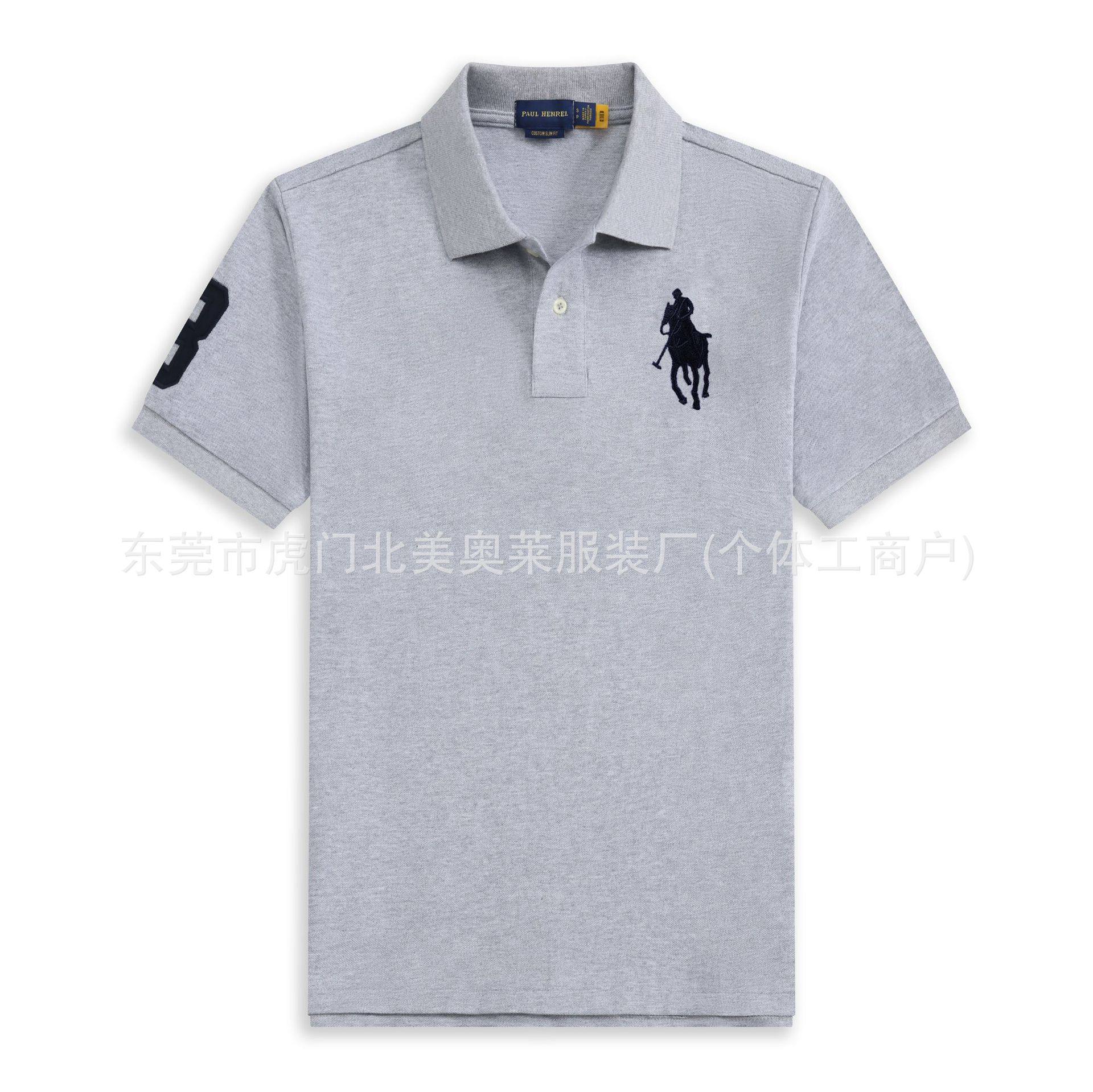 高品质版RL保罗大马标男士短袖polo衫纯棉翻领t恤男休闲马球衫