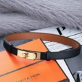 Stainless steel gold buckle + original first layer black cowhide