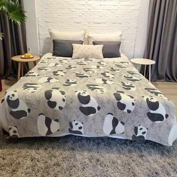 Giant Panda Milk Velvet Blanket for Nap Bed Student Lunch Break Blanket Coral Flannel Office Blanket Quilt