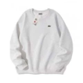 Crocodile round neck [light gray] white