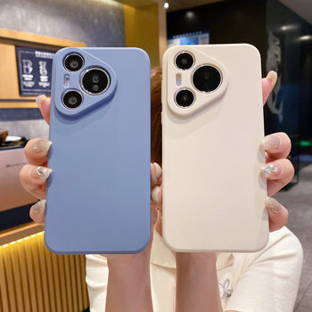 For P70 mobile phone case matte TPU straight edge enjoy glory nova12 protective case mate60 silicone case