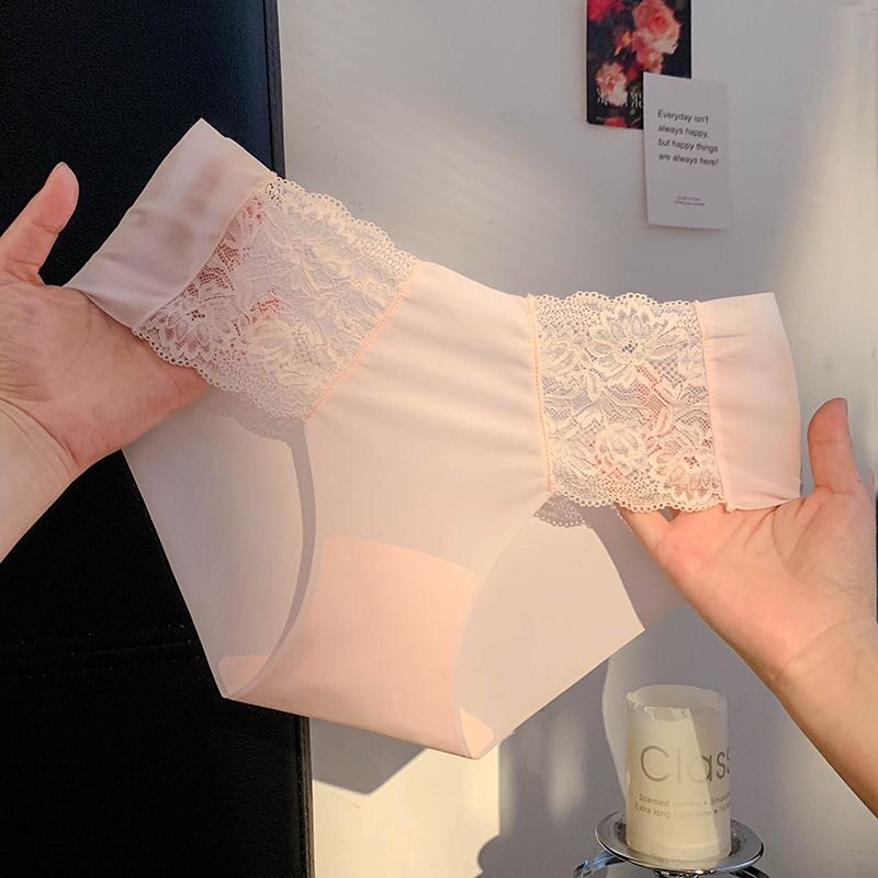 Sexy Lace Women's Briefs, High Elastic Elastic Waistband, Comfortable, Breathable, Skin-Friendly, Non-Restraint Underwear for Girls