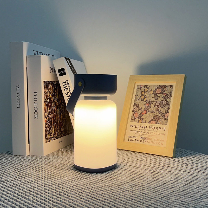 Cross-border hot selling portable outdoor camping creative bedroom simple portable light rechargeable night light dormitory lighting