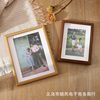 Sticking bottom rounded corner photo frame wooden table 8 inch 12 inch A4 wall hanging solid wood Nordic creative wall hanging picture frame wholesale
