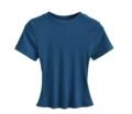 ❥❥****Dark Blue Ribbed Fabric Short Sleeve****❥❥