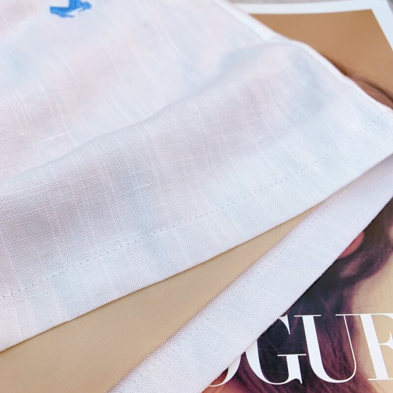 Set đôi áo dài tay phối quần short hoặc quần dài, chất vải lanh thoáng mát — Quần short màu hồng, Quần short trắng ánh trăng, Áo màu hồng, Áo trắng ánh trăng
