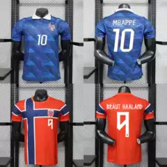 2627 World Cup in the United States, Canada, and Mexico, France Team Number 10 Mbappe, Norway Team Number 9 Haaland Jersey Football Shirt